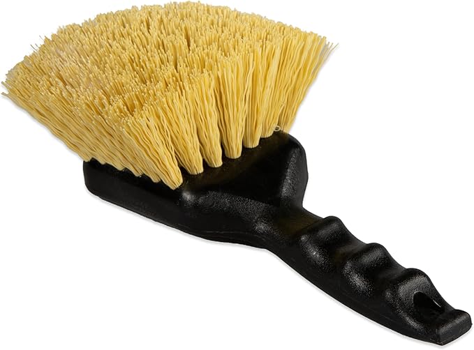 SPARTA 3650500 Plastic Scrub Brush, Cleaning Brush, Utility Brush With Polypropylene Bristles For Cleaning, 8 Inches, Black, (Pack of 12)