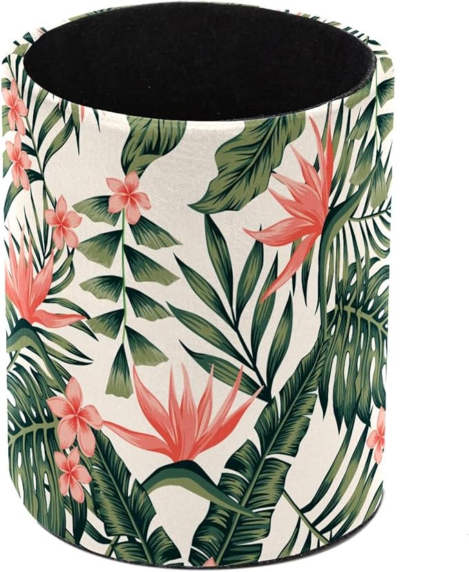Pen Holder Tropical Leaf Pencil Holder for Desk Makeup Organizer Office Supplies for Home,Kids and School
