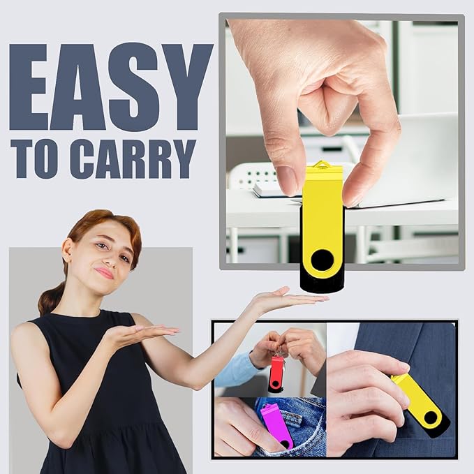 16GB USB Flash Drive 10 Pack 16 GB Thumb Drives TATMOHIK 2.0 USB Drive Bulk 16G Swivel Design Flash Drives Pack with LED Indicator 16 Gig Jump Drives Multipack Zip Drive Memory Stick PenDrive