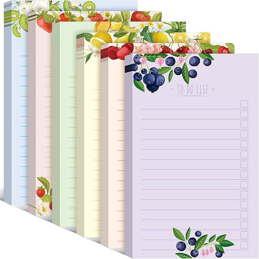 300 Sheets to Do List Notepad Daily Checklist Sticky Notes Cute Undated Memo Pad Color Block to Do Note Pad Weekly Plan Agenda and Organizer Planners for College(Fruit Style,3.14 x 5.11 Inch)