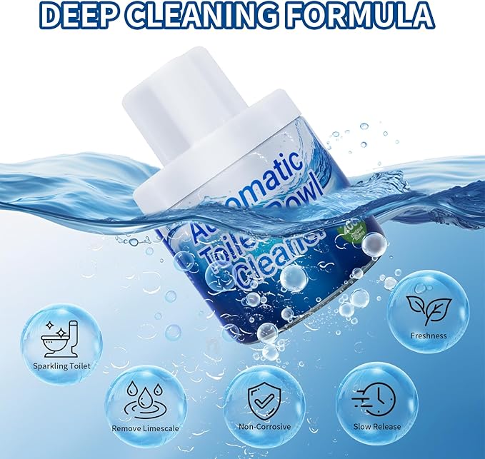X-Txxlplus Toilet Bowl Cleaners, Toilet Cleaner, Automatic Long Lasting Continuous Toilet Bowl Cleaner, Prevent Stain Build Up Deep Clean, Each Pack for About 3 Months' Supply, Blue