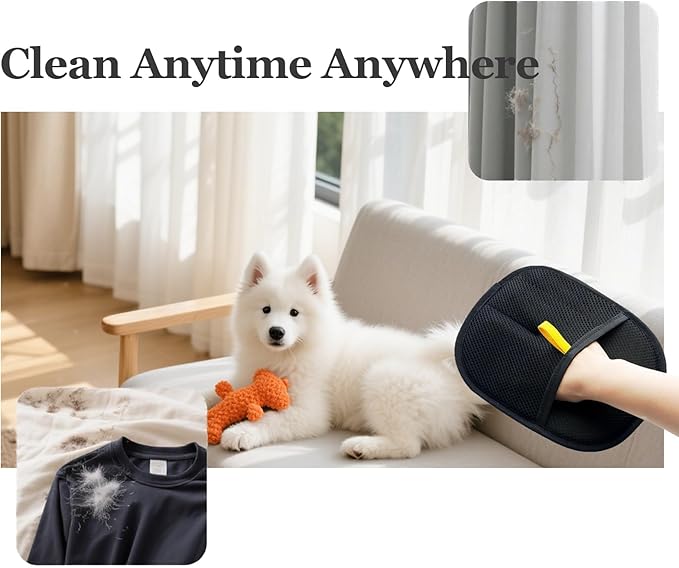 Yunrun Pet Hair Removal Brush, Efficient Grooming for Pet Hair, Reusable Cat Dog Electrostatic Hair Remover Grooming Tool, for Couch, Furniture, Carpet, Curtain (2 Pcs)