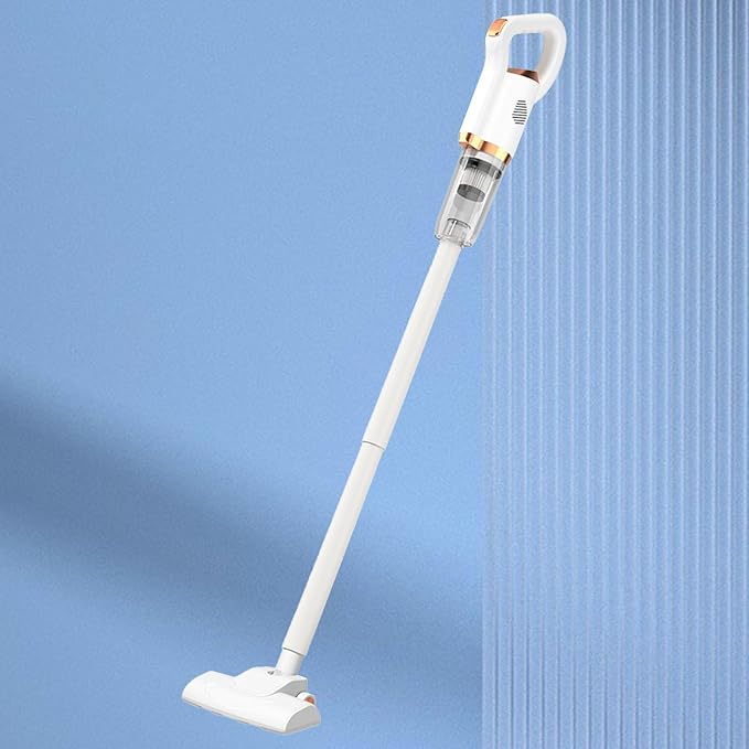Pwshymi Stick Vacuum Cleaner, Small Handheld Vac Powerful Cordless Vacuum Cleaner 2 in 1 Rechargeable Stick with Long Battery Life, Portable & Silent Design for Home