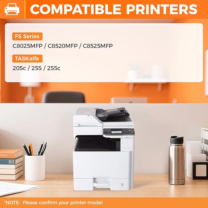 TK-897 TK897 Toner Cartridge Set 4-Pack Replacement Compatible with Kyocera FS-C8025MFP FS-C8520MFP FS-C8525MFP TASKalfa 205c 255 255c Printer Copy Ink 1T02K00US0 1T02K0AUS0 1T02K0BUS0 1T02K0CUS0 CMYK