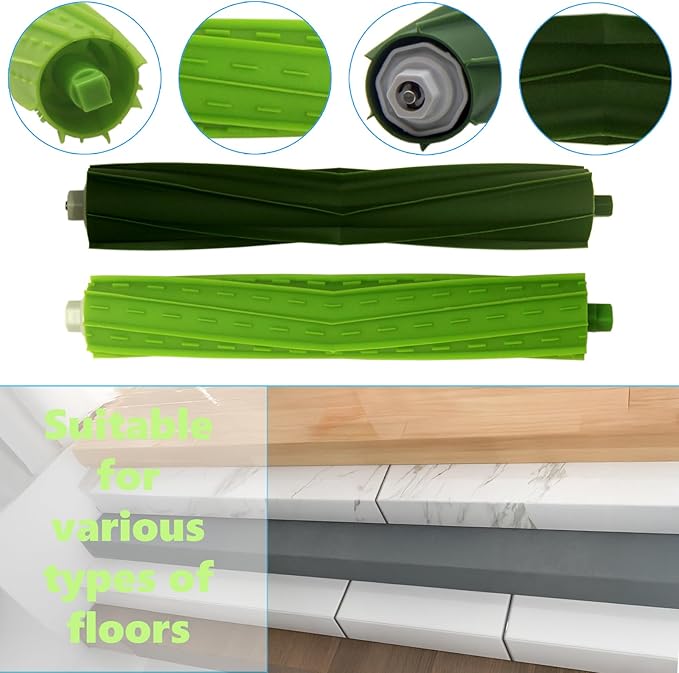 FUNFDWU 4 Sets Replacement Brush Parts Compatible with Roomba i, e & j Series – Fits i3 i3+ i4 i4+ i6 i6+ i7 i7+ i8 i8+, e5 e6 e7, j6+ j7 j7+, Combo j5 j5+, Combo i5 i5+ Vacuum Cleaner Roller Brushes