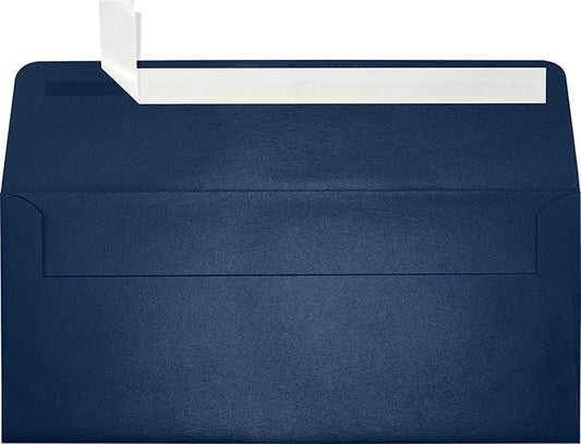LUXPaper #10 Business Envelopes | Peel & Press | 4 1/8" x 9 1/2" | Lapis Metallic | 81lb. Text | 250 Qty