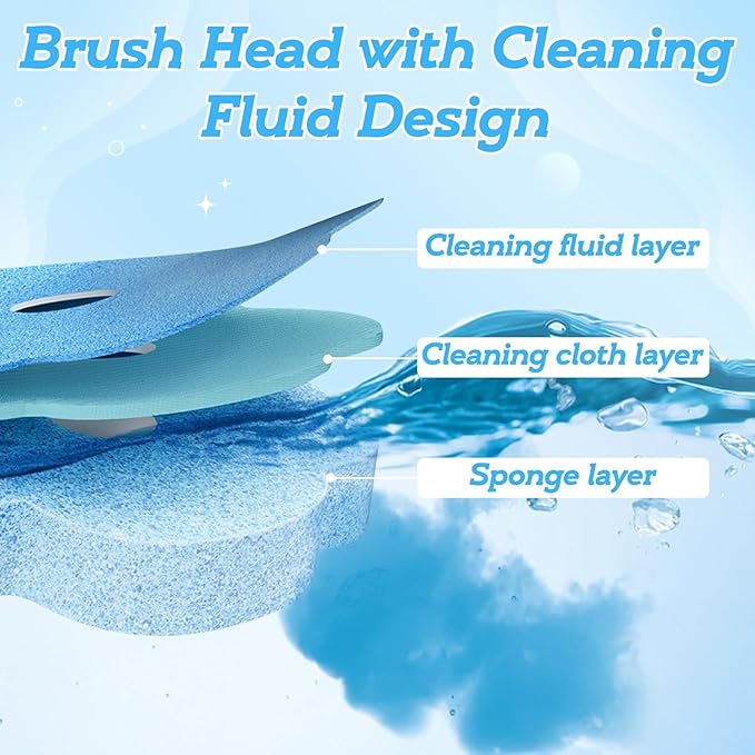 48 PCS Disposable Toilet Bowl Brush Refills, Disposable Toilet Brush Heads, Toilet Wand Disposable Refill Heads, Disposable Replacement Head