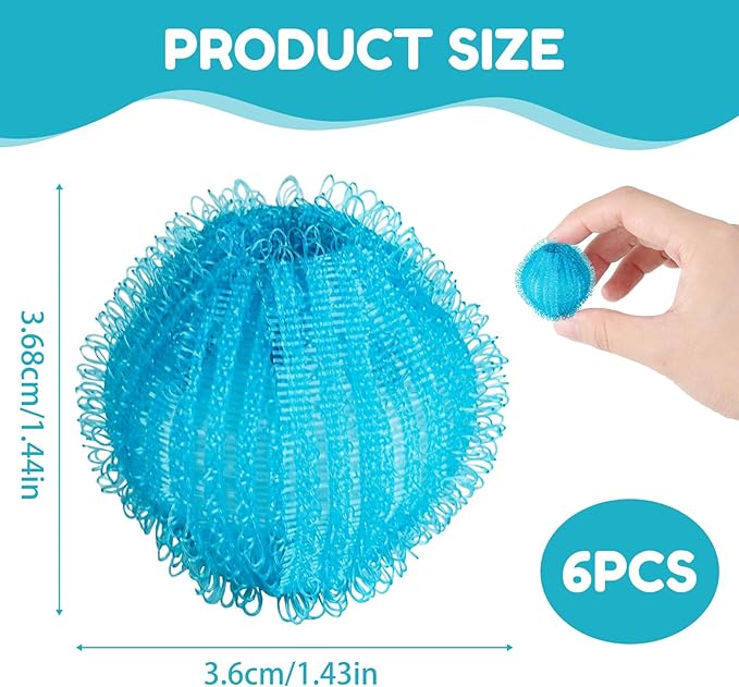 Pet Hair Remover for Laundry 12PCS Reusable Dog Hair Catcher Efficient for Clothes Bedding Washer Dryer Safe No Fabric Damage