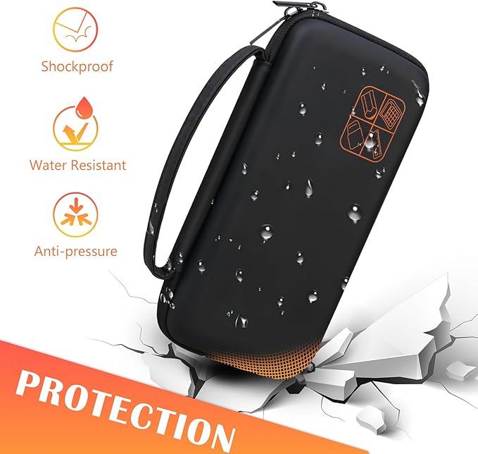 BOVKE Hard Travel Case for Texas Instruments TI-84 Plus CE/TI-84 Plus/TI-83 Plus CE/TI-83 Plus/Casio fx-9750GIII Graphing Calculator, Mesh Pocket for USB Cables, Manual, Pens, Accessories, Black