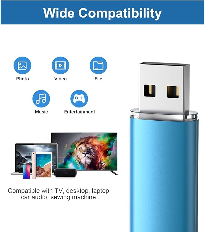 TOPESEL 50 Pack 4GB USB 2.0 Flash Drive High Speed 4G Thumb Drive Memory Stick Jump Drive 4G USB Drive Zip Drive for PC laptops, Tablets, TVs, car Audio (Blue)