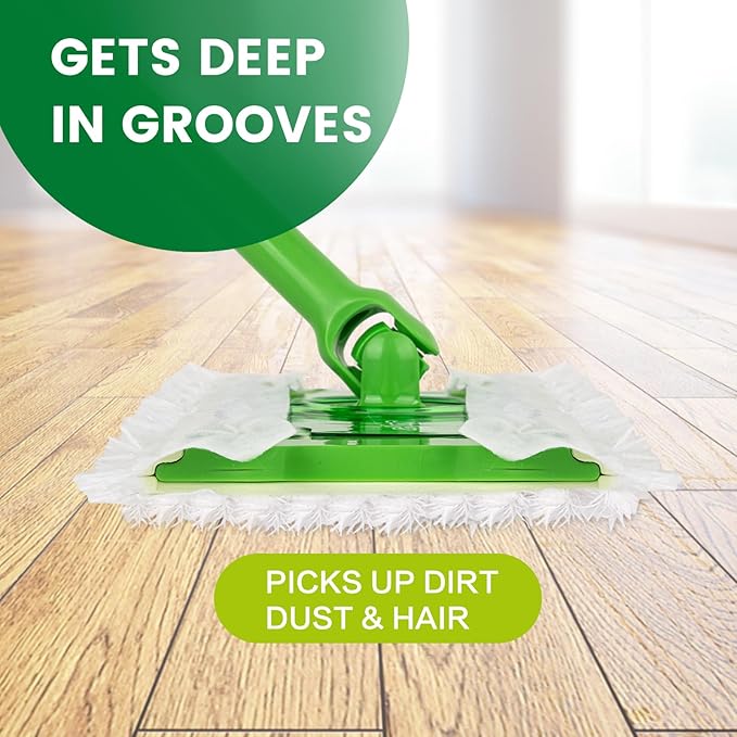 NXPPYY 100ct Dry Sweeping Cloths for Swiffer Sweeper Mop, Heavy Duty Microfiber Duster Mop Pad Refills, Captures Dust & Pet Hair, for Hardwood Floors and Multi-Surface Cleaning