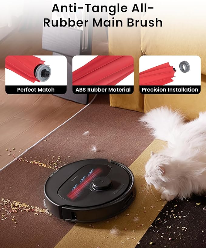 24Pack Accessories Replacement Kit For Roborock QV 35A 35S Robot Vacuum – QV 35A Replacement Parts Includes 2Main Brush,4Side Brushes,6Mop Pads,4HEPA Filter,6Dust Bags,1Cleaning Brush,1Screwdriver