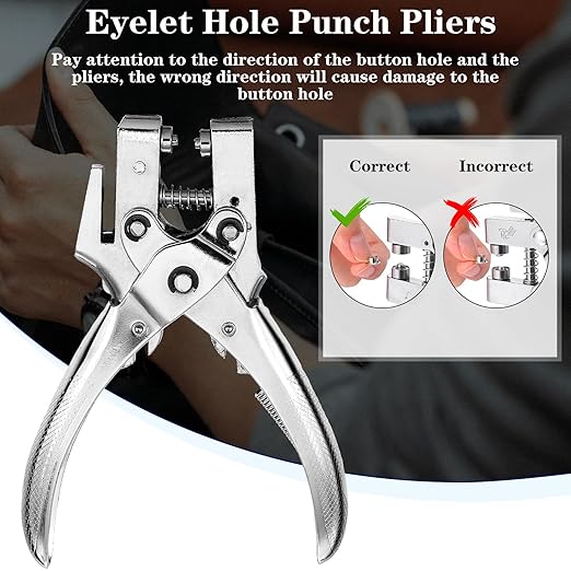 Honoson 3/16 Inch Grommet Tool Kit Eyelet Plier Set Hole Punch Grommet Hand Press Pliers with 200 Pieces of Eyelets for Shoes Clothes Bags(Multicolor)