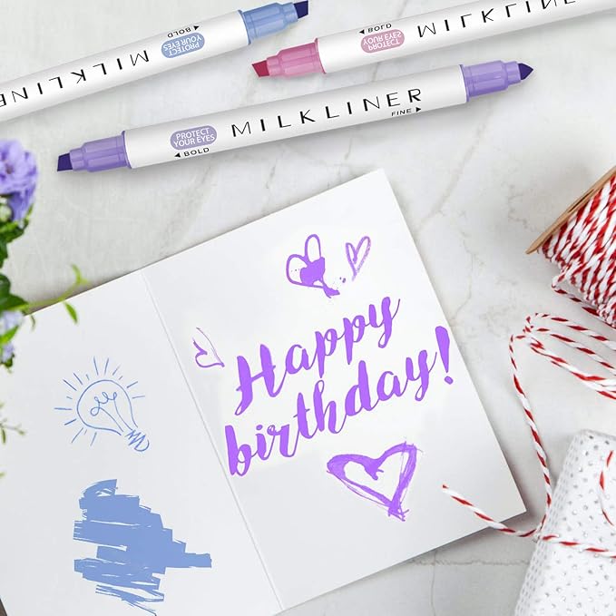 YOOUSOO Pastel Highlighters Set, 12 Unique Retro Colors, Highlighters Assorted Colors, Quick Dry Dual tip and Fine Tip No Bleed Highlighter Markers for Bible Journals Planners Books Notes