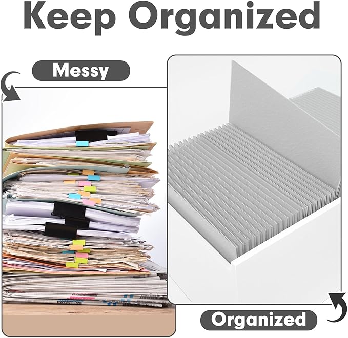 Two Pocket Folders, PANDRI 50 Pack 2 Pocket Folders, Letter Size Paper File Folder for School Office Home Business, Gray