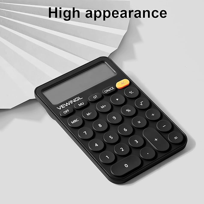 Standard Calculator 12 Digit,6.2 * 4.2in Desktop Large Display and Buttons,Calculator with Large LCD Display for Office,School, Home & Business Use,Automatic Sleep,15 °Tilt Screen