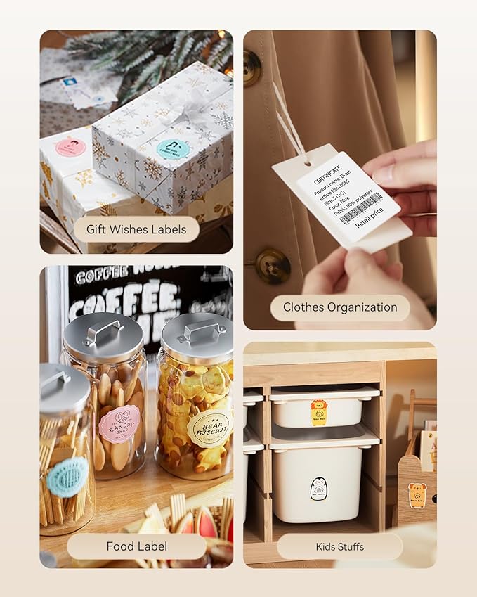 NIIMBOT B21 Label Maker, 2 Inch Portable Thermal Label Printer, Label Maker Machine with Tape, Compatible with Android, iOS & PC,Labeling for Home Storage Office and Small Business,Green