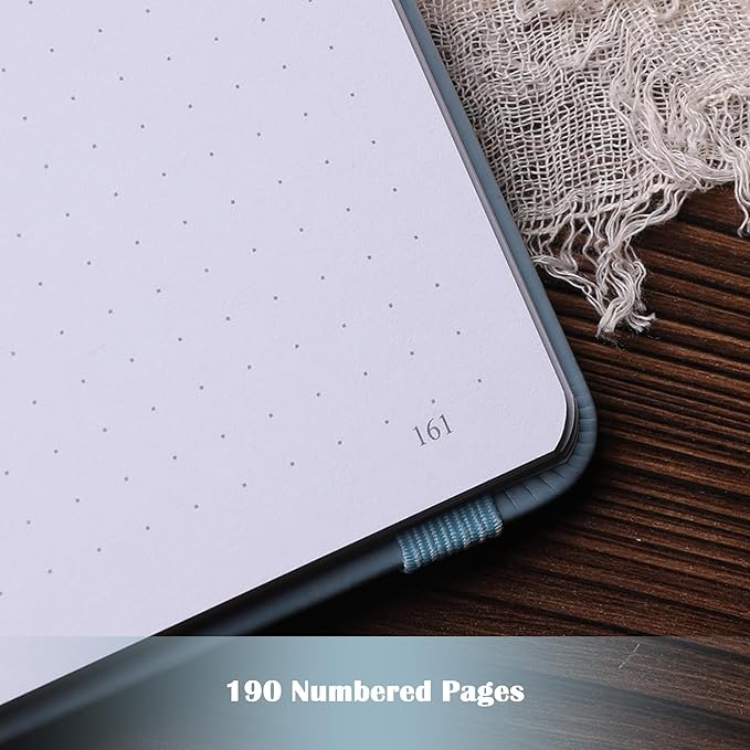 Bullet Dotted Notebook for Women Men, 190 Numbered Pages Journal, A5 Butterfly Floral Journals for Writing, Aesthetic Notebooks, Work School Note Taking, 5.4" x 8.4"