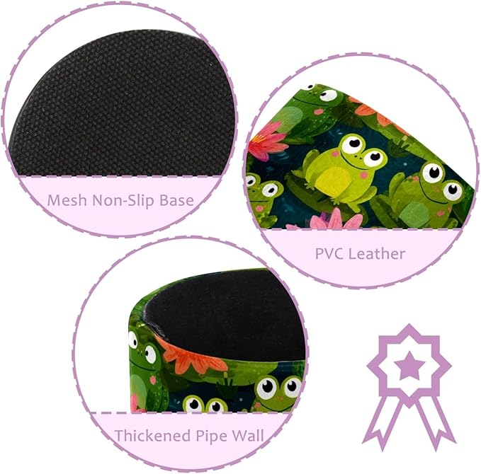 Leather Pen Holder for Desk Colored Frogs Pencil Cup Desktop Organizer Makeup Brush Holders Office Supplies for Home, Kids & School