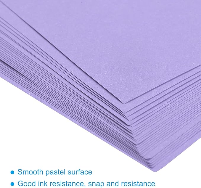 MECCANIXITY 25 Sheets Colored Copy Paper 8.5 x 11 Inch Printer Paper 80gsm Light Purple for Office Printing, Document Copying, Invitations, Forms, Art Projects