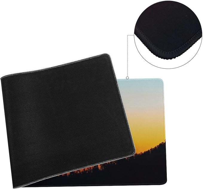 Sunset Mountain View Large Mouse Pad, Gaming Desk Mat, XL Keyboard Desk Pad Mat for Desktop, 31.5"x11.8" Non-Slip Base Big Mousepad with Stitched Edges