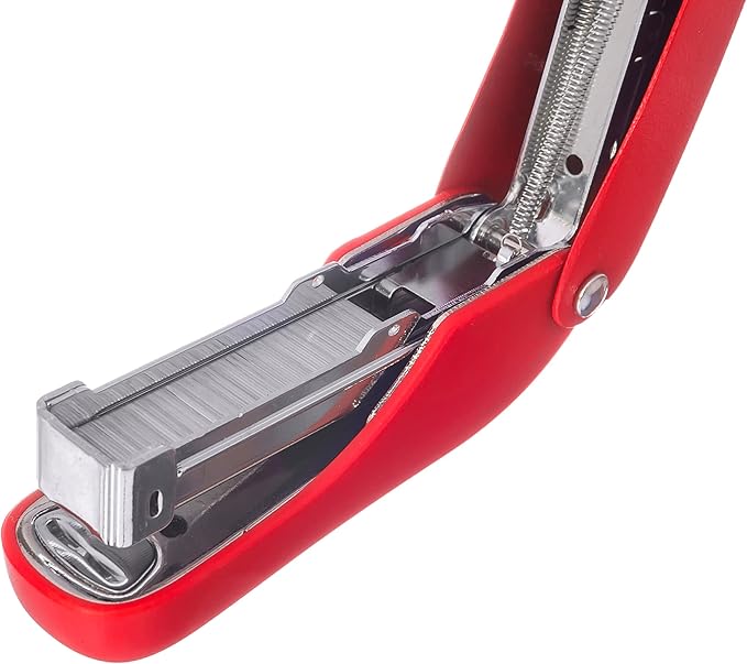 Praxxis Pro Office Supplies - Aria-Plus Half-Strip Mini Stapler - Durable, Compact, and Colorful Stapler for Office and Travel Use, Compatible with Standard 26/6 Staples, Red
