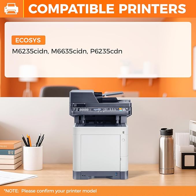 TK5282 TK-5282 Toner Cartridges 4-Pack High Yield Replacement for Kyocera TK-5282K TK-5282C TK-5282M TK-5282Y Compatible with ECOSYS M6235cidn M6635cidn P6235cdn Printers Ink Black Cyan Magenta Yellow