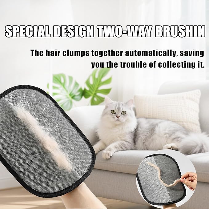 Yunrun Pet Hair Removal Brush, Efficient Grooming for Pet Hair, Reusable Cat Dog Electrostatic Hair Remover Grooming Tool, for Couch, Furniture, Carpet, Curtain (2 Pcs)