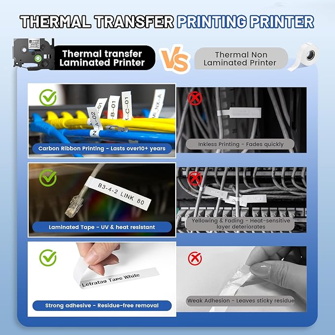 D210S Label Makers, Label Maker Machine with-Tape, Label Maker Waterproof-Labels, Kids Labeler Machine with-Tape 12mm 0.47 Laminated White, Portable Labeling Machine for Home School Office