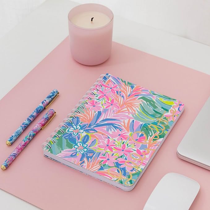 Lilly Pulitzer Hardcover Mini Spiral Notebook, 8.25" x 6.5" Small Journal with 160 College Ruled Pages, It Was All A Dream