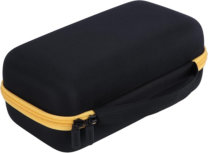 Storage Case Compatible with Brother P-Touch PTH110 / PTH111 Pro / PTE110 Portable Monochrome Label Maker (Black+Yellow Zipper Case)