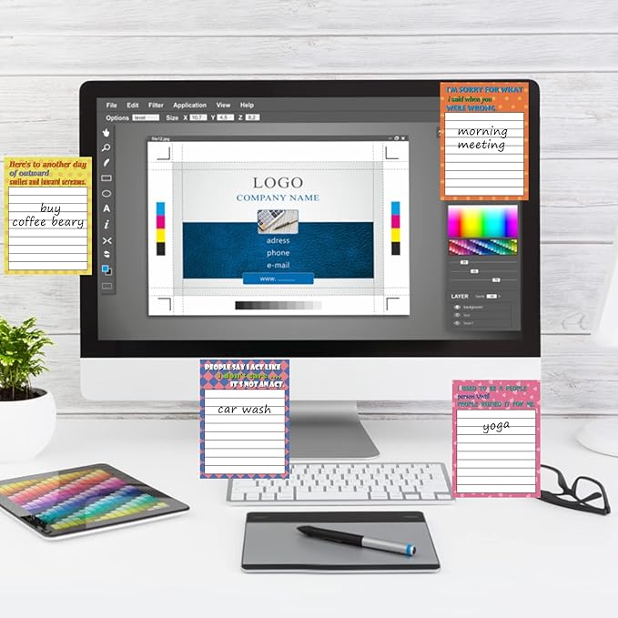 10 Pads Funny Sticky Notes with Sarcastic Sayings, to Do List Sticky Notes Pad with Lines, Cute Memo Notepads for Reminder Planner Students Office Coworkers Staff Appreciation Gifts 3 x 4 Inch