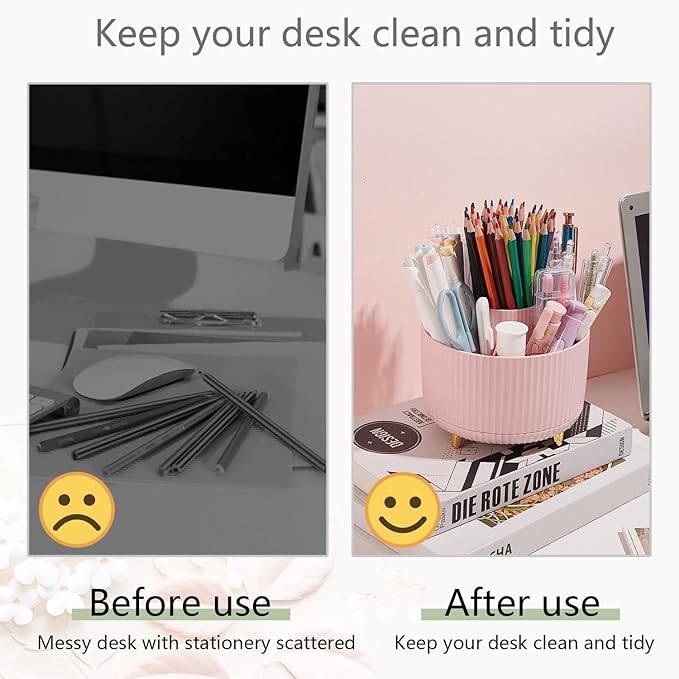 Office Supplies,Desk Accessories,with Stapler,Tape Dispenser,Staple Remover,Scissor,Ballpoint Pen,Sticky Notes,Clear Tape,Staples,Desk Organizer,Phone Stand,Binder,Index Tabs,Best gift set(Pink)