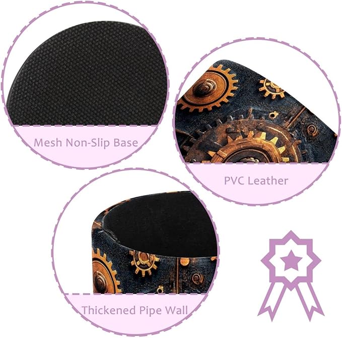 Pen Holder for Desk, Steampunk Gears background (2) Pencil Holder Pen Cup Marker Holder Makeup Brush Holders, Desk Accessories & Workspace Organizers for Home, School & Office