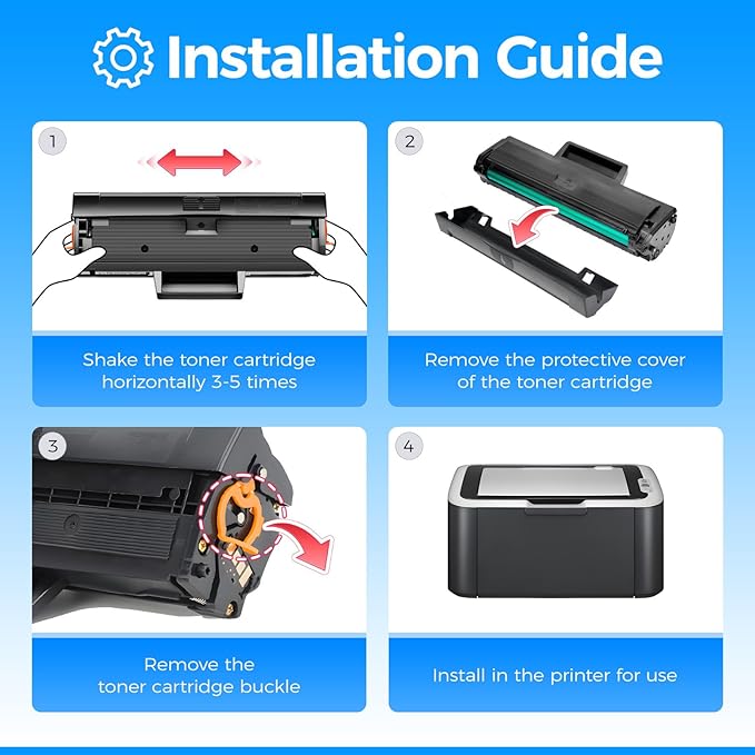 MLT-D104S Toner Cartridge Black 2-Pack High-Yield Replacement for Samsung MLT-D104S D104S 104S Compatible with Samsung ML-1660 ML-1665 ML-1675 ML-1860 ML-1865W SCX-3200 SCX-3205 SCX-3217 Laser Printer