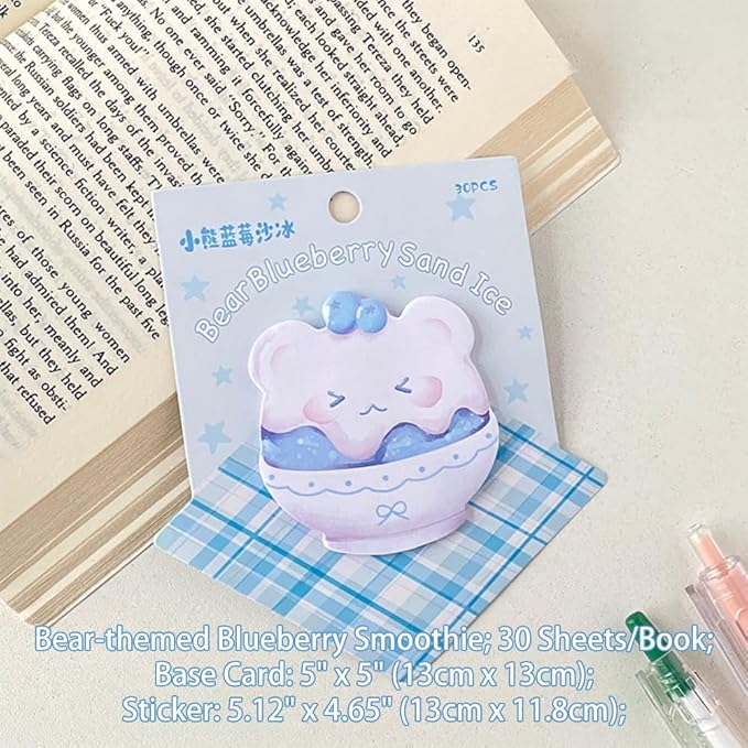 6 Dessert Designs Sticky Notes, Add Sweet Touch to Notes/Reminders, Charming