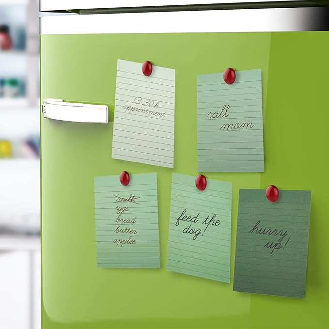 12Pcs Sage Green Lined Sticky Notes 4 x 6 in Assorted Green Self-Adhesive Notepads Removable Memo Pad for Office School Home Supplies, 6 Colors