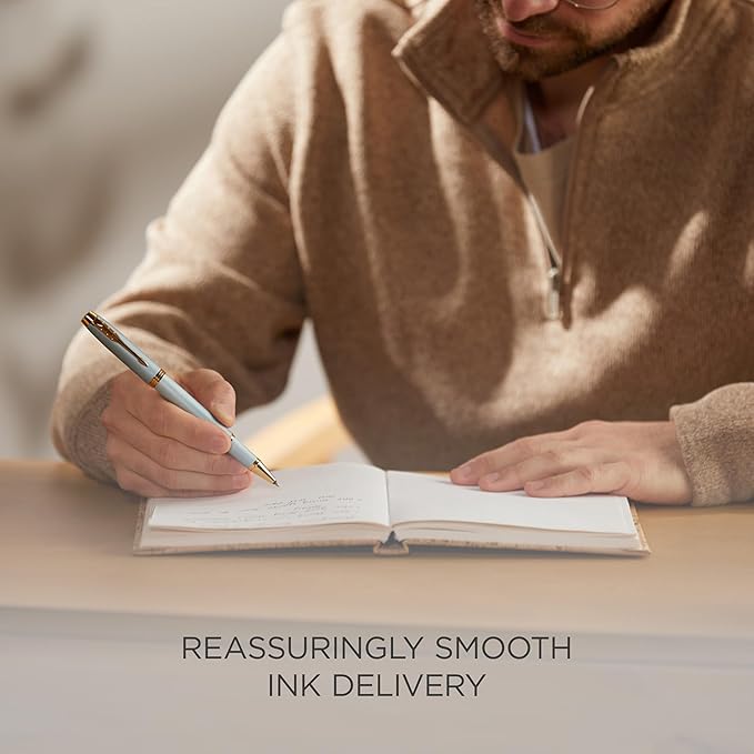 Parker IM Writing Rituals Rollerball Pen | Turquoise Green Finish with Gradient | Gold Trims | Fine Point | Black Ink | Gift Box