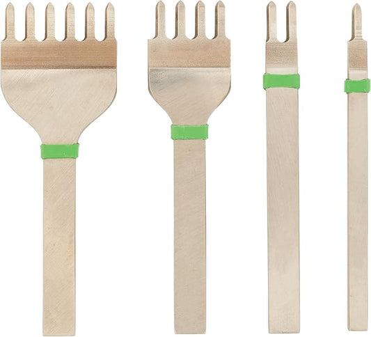 Weaver Leather Supply Diamond Leather Stitching Chisel Set, Precise 6mm Hole Punch, Color-Coded Hole Punch Set for Hand Sewing and Saddle Stitching