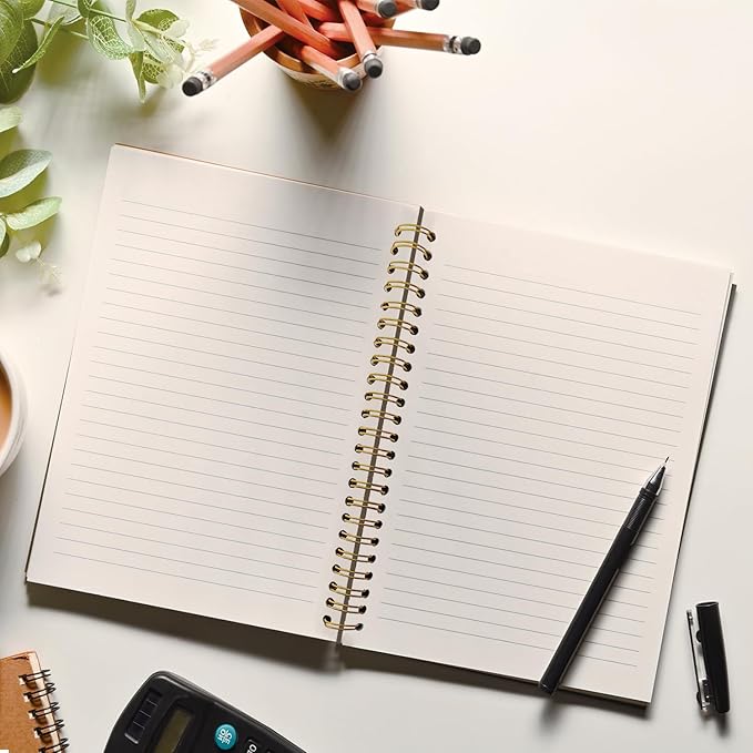 Boho Wildflower Floral Spiral Notebook Journal, Cottagecore Flower Botanical Notebooks for Note Taking, Pretty Journals for Women, Hardcover Notebook 5.5x8.3