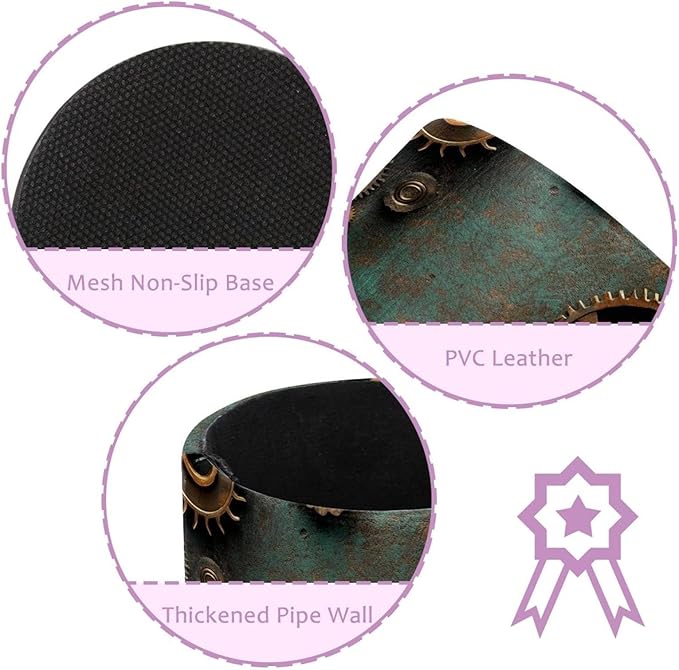 Pen Holder, Steampunk Gears background (1) Pencil Holder for Desk Makeup Organizer Multifunctional Office Supplies for Home,Kids and School