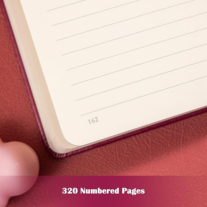 College Rule Notebook for Women Men, 318 Numbered Pages Journal, A5 Butterfly Floral Journals for Writing, Aesthetic Notebooks, Work School Note Taking, 5.4" x 8.4"