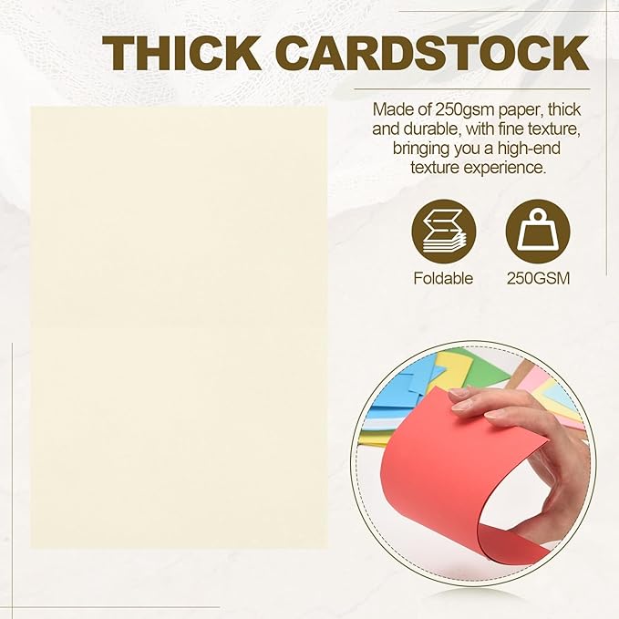 PATIKIL 50Pack Beige 5x7 Blank Cards and Envelopes, Self Seal A7 Envelopes with Folded Cardstock Small for Greeting Cards Wedding Greeting Birthday Invitations Letter Mailing