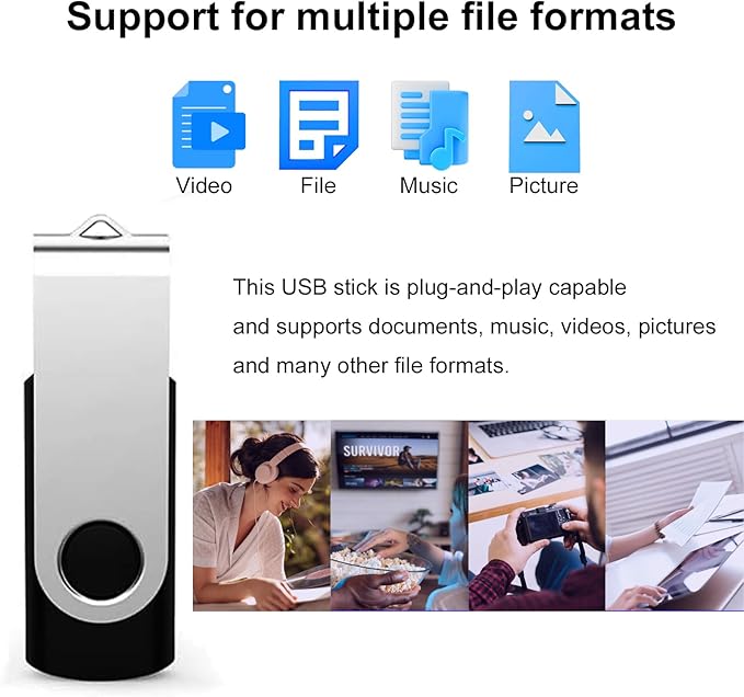 4GB USB Flash Drives 10 Pack 4 GB Thumb Drive TATMOHIK 2.0 USB Drives Bulk 4GB Swivel Design Flash Drive Pack with LED Indicator 4 Gig Jump Drive Pack, USB Stick, Memory Stick, PenDrive, Mixed Color