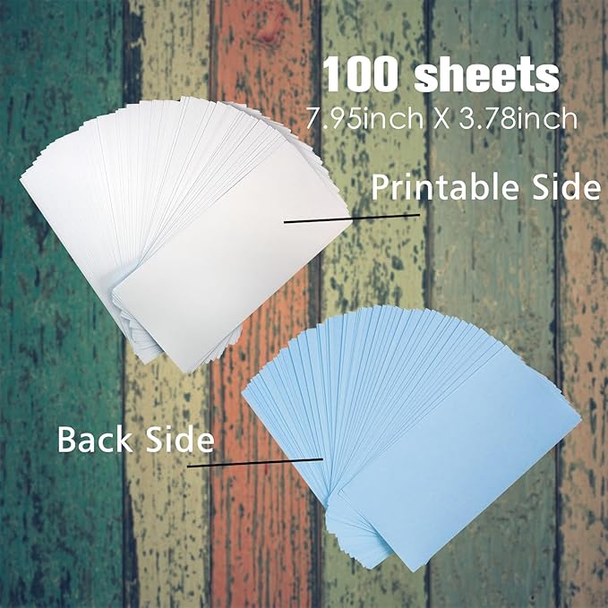 Sublimation Paper Heat Transfer Paper 8.3x3.9 Inch 100 Sheets for Any Inkjet Printer which Match Sublimation Ink for DIY Unique Gifts for Mug T-Shirt Light Fabric Compatible