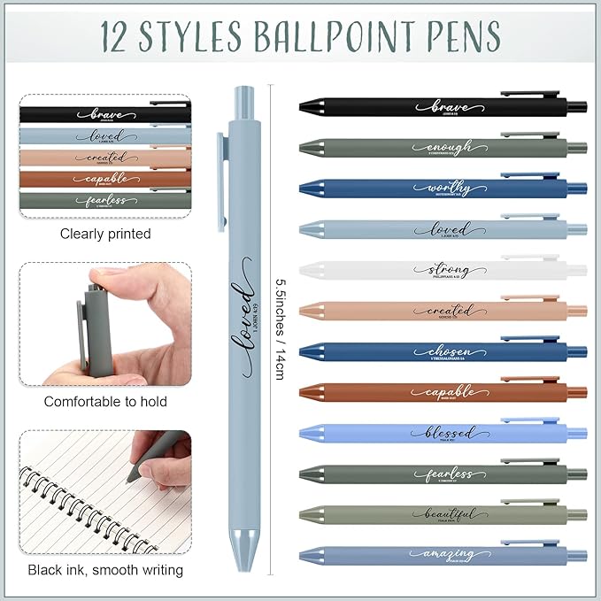 Kosiz 36 Sets Inspirational Christian Gifts Bulk Christian Notebooks Prayer Journals with Pens Spiral Bible Journals Religious Gifts for Church Grandparent Pastors Day Sunday School (Boho Color)