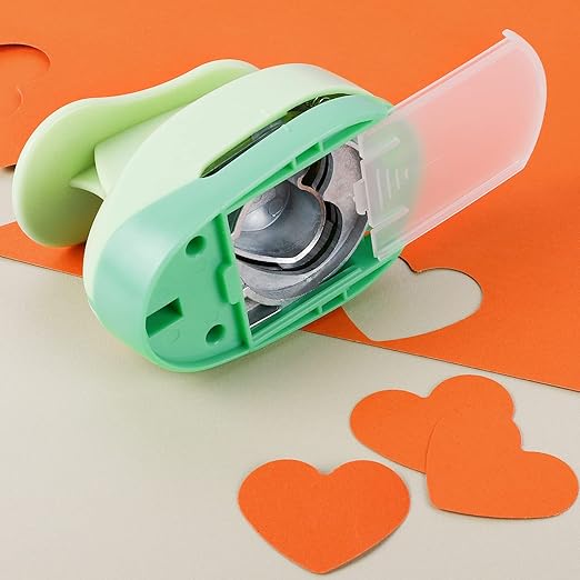 UCEC 2 Inch Heart Punch, Heart Paper Punch Shapes, Large Decorative Craft Hearts Hole Puncher for Kids Paper Crafts, Card Making, Scrapbooking, Hearts Shaped Hole Punch