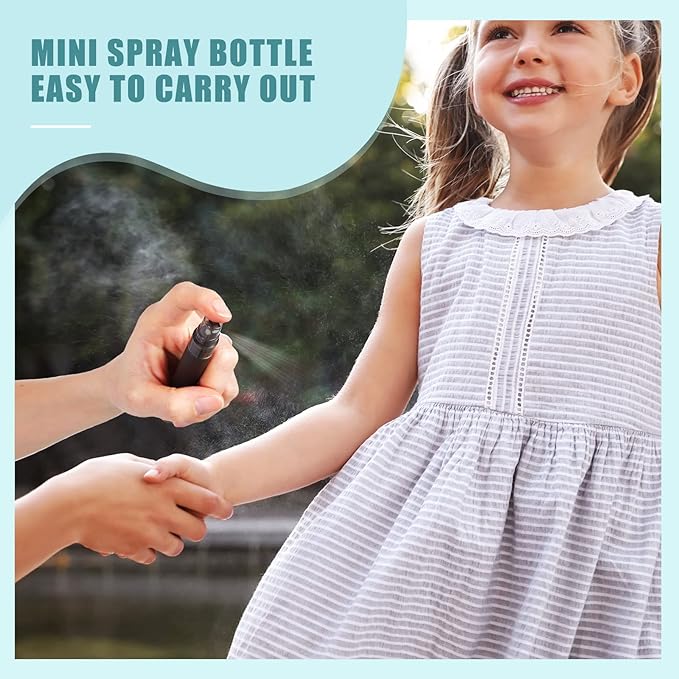 Remerry 200 Pcs 10 ml Perfume Spray Bottles Plastic Travel Refillable Mini Bottles for Women Small Fine Mist Sprayers Portable Frosted Perfume Sprayers Empty Atomizer for Essential Oil