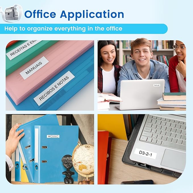 Labelife M-K231 Label Tape Replace for Brother P Touch M Tape M-K231S M231 MK231 M-231 12mm 0.47 Inch for Brother PTouch PT-M95 PT-65 PT-80 PT-70 PT-45 PT-90 Label Makers, Black on White, 4 Pack