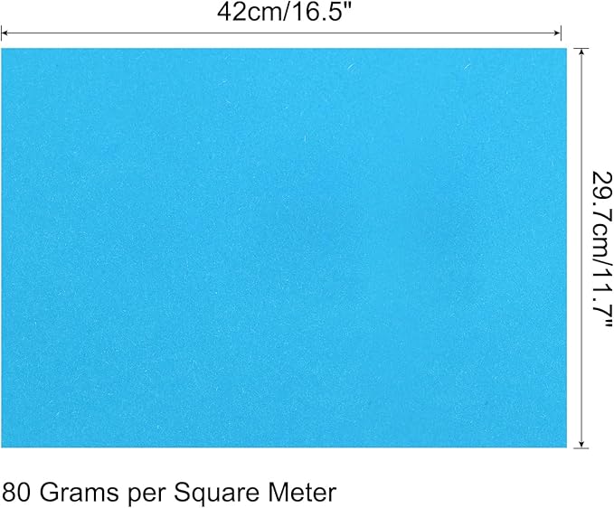 MECCANIXITY 50 Sheets Colored Copy Paper 16.5 x 11.7 Inch Printer Paper 80gsm Pale Blue for Office Printing, Document Copying, Invitations, Forms, Art Projects